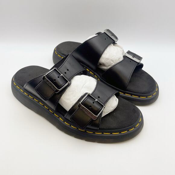 Dr. Martens Unisex Josef Leather Sandal Size US M7 W8 EU 39 Buckle Strap NIB - Picture 2 of 11